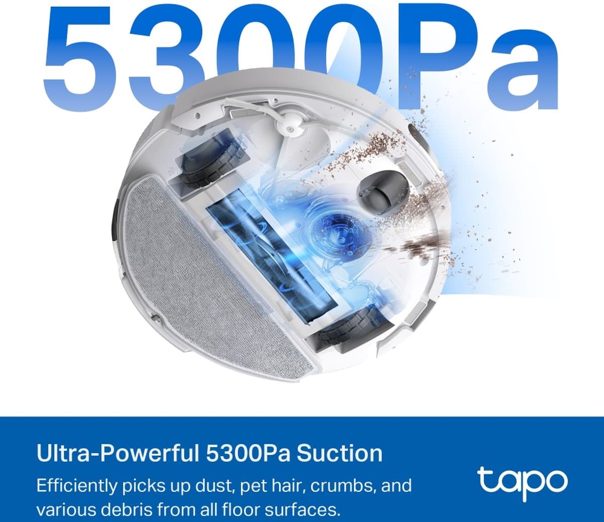 TP-Link Tapo RV30 Max - Robotický vysavač a mop, bílý