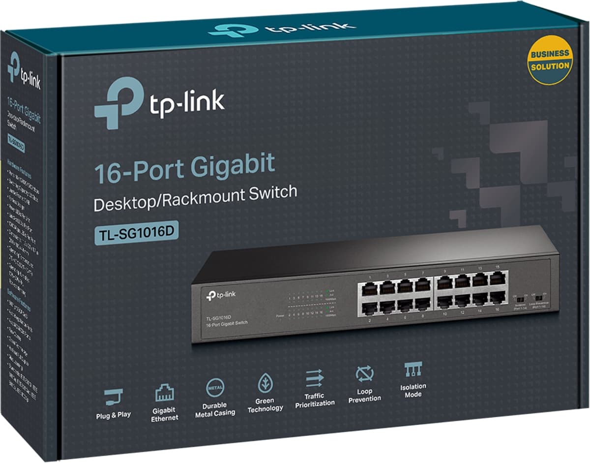 TP-Link TL-SG1016D, Gigabitový switch
