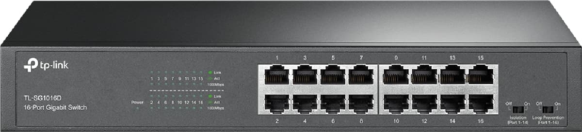 TP-Link TL-SG1016D, Gigabitový switch