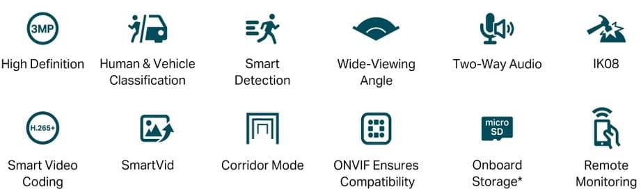 TP-Link VIGI C230I Mini(2.8mm) Mini Dome kamera, 3MP, 2.8mm