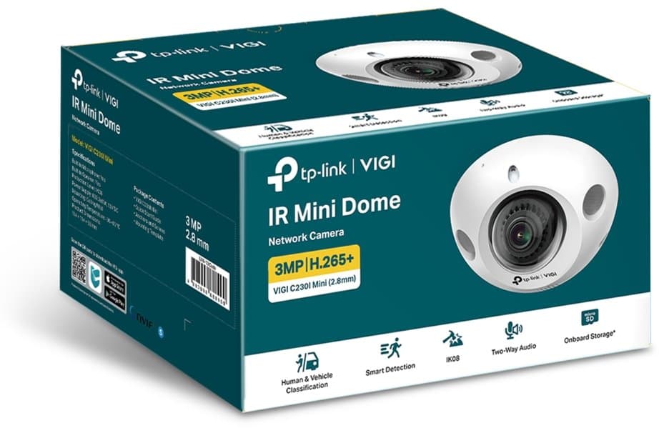 TP-Link VIGI C230I Mini(2.8mm) Mini Dome kamera, 3MP, 2.8mm