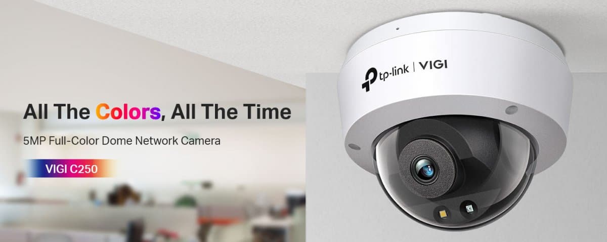 TP-Link VIGI C250(4mm) Dome kamera, 5MP, 4mm, Full-Color