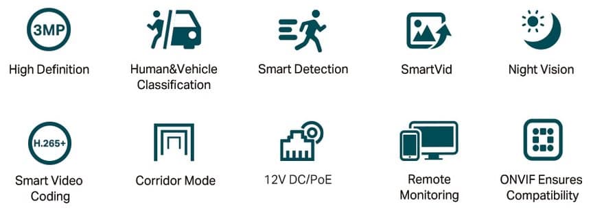 TP-Link VIGI C420I(4mm) Turret kamera, 2MP, 4mm
