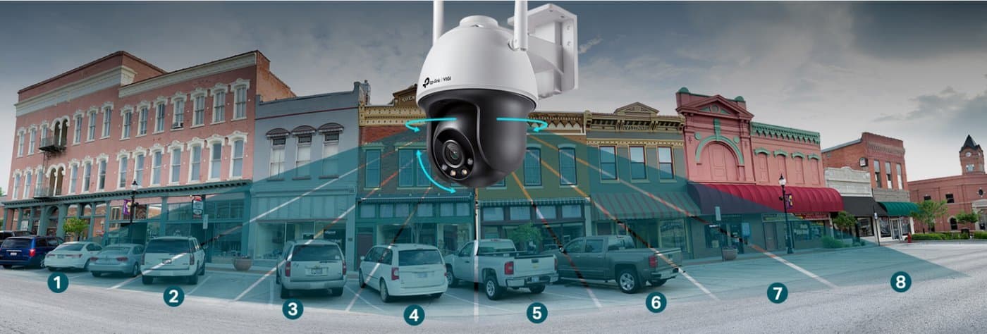 TP-Link VIGI C540(4mm) PTZ dome kamera, 4MP, 4mm, Full-Color