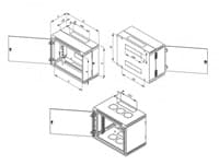 TRITON 19" dvoudílný rozvaděč 6U/600mm