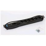 TRITON 19" rozvodný panel 8x230V, černý, 2m