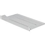 TRITON Police s perforací 19", 1U/150mm, nosnost 15kg, šedá