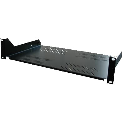 TRITON Police s perforací 19", 1U/250mm, nosnost 20kg, černá