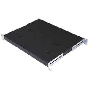 TRITON Police s perforací 19", 1U/350mm, nosnost 50kg, černá