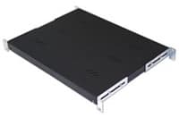 TRITON Police s perforací 19", 1U/450mm, nosnost 80kg, černá