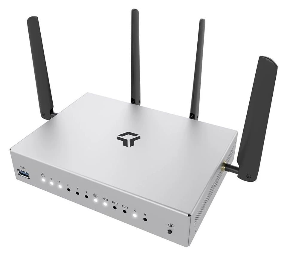Turris Omnia Wi-Fi 6, stříbrný - Bazar
