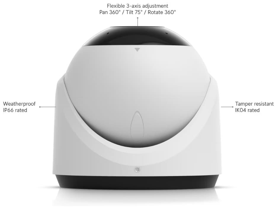 Ubiquiti G6 Turret - UniFi Protect kamera, 8MP, bílá