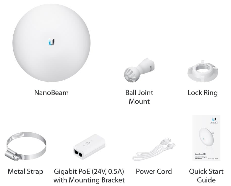 Ubiquiti NanoBeam 2AC-13, 2.4GHz MIMO, 13dBi