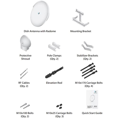 Ubiquiti RocketDish 31dBi, 5GHz AC, Rocket Kit