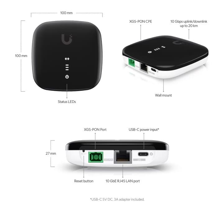 Ubiquiti UISP-FIBER-XGS, UISP Fiber XGS-PON ONU
