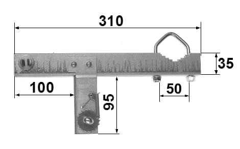 Úchyt na komín OK-43T13N - bez nutnosti vrtání
