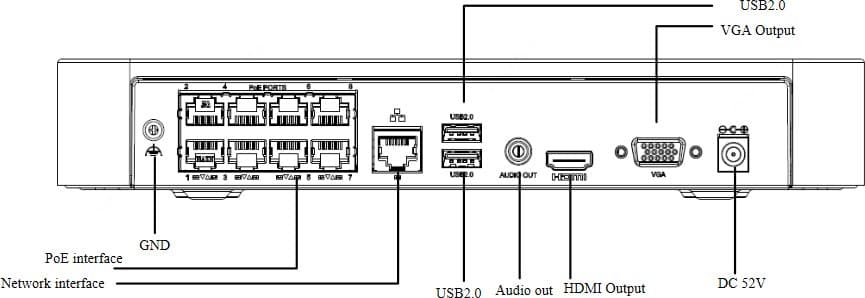 UNV NVR NVR301-08LS3-P8, 8 kanálů, 8x PoE, 1x HDD, easy