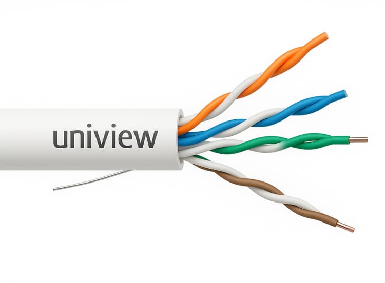 UNV UTP kabel drát Cat5e, PVC, 25AWG, Eca, šedý, 305m