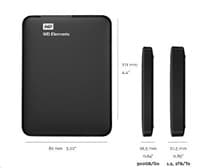 WD Elements Portable 4TB Ext. 2.5" USB3.0, Black
