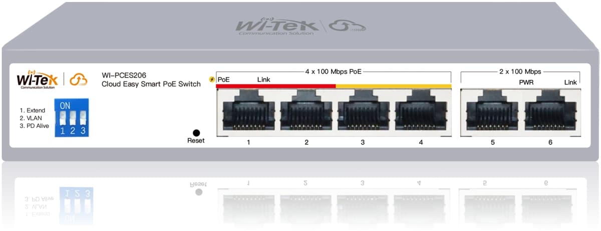 Wi-Tek WI-PCES206 Easy Smart Cloud PoE Switch