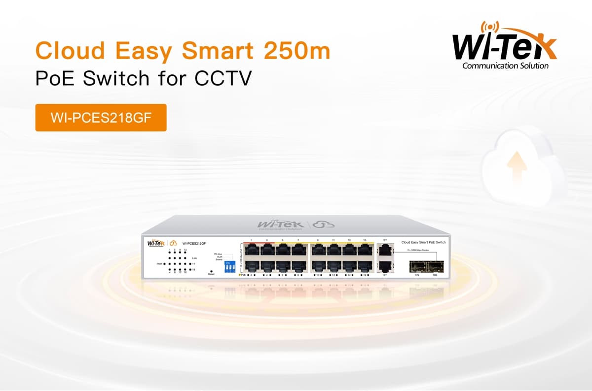 Wi-Tek WI-PCES218GF Easy Smart Cloud PoE Switch