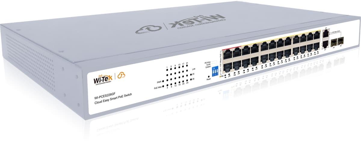 Wi-Tek WI-PCES226GF Easy Smart Cloud PoE Switch