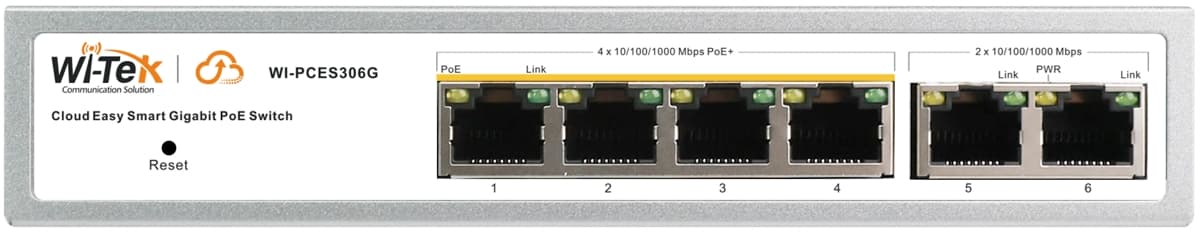 Wi-Tek WI-PCES306G V2 Gbit Easy Smart Cloud PoE Switch