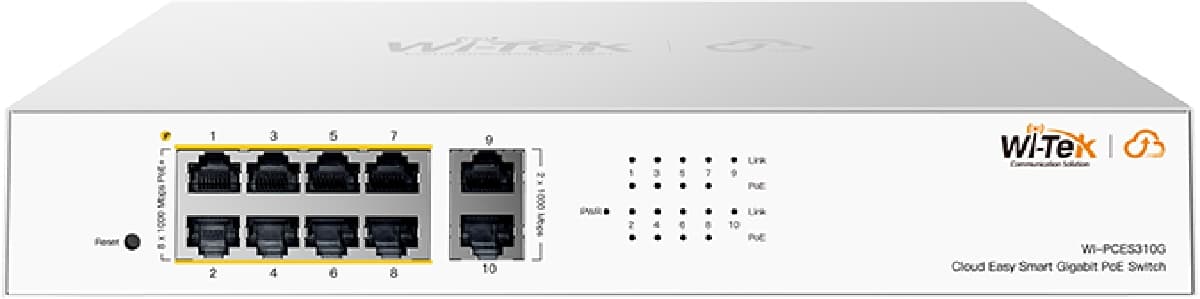 Wi-Tek WI-PCES310G Gbit Easy Smart Cloud PoE Switch
