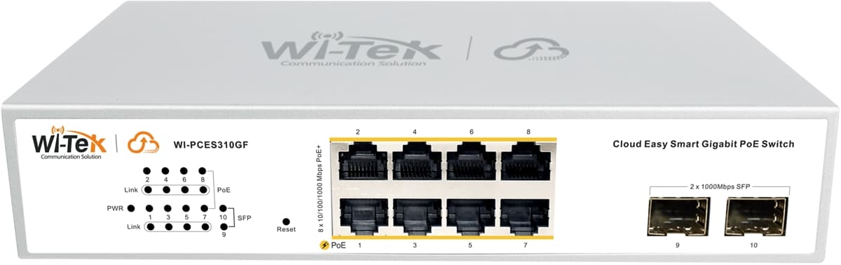 Wi-Tek WI-PCES310GF V2 Gbit Easy Smart Cloud PoE Switch