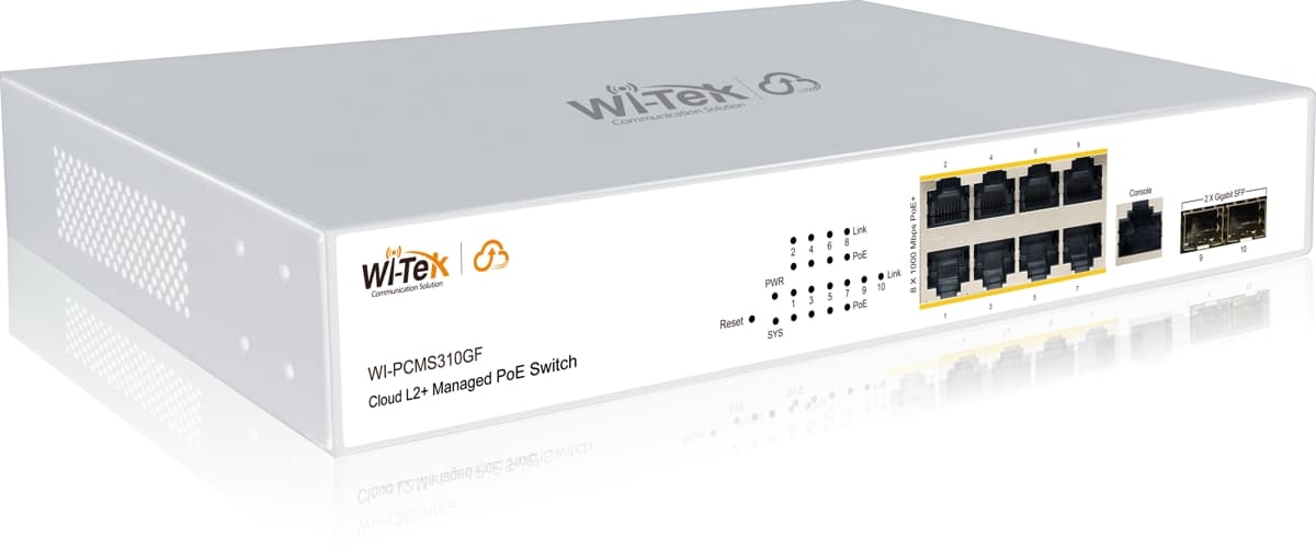Wi-Tek WI-PCMS310GF V2 Gbit Cloud L2+ PoE Switch