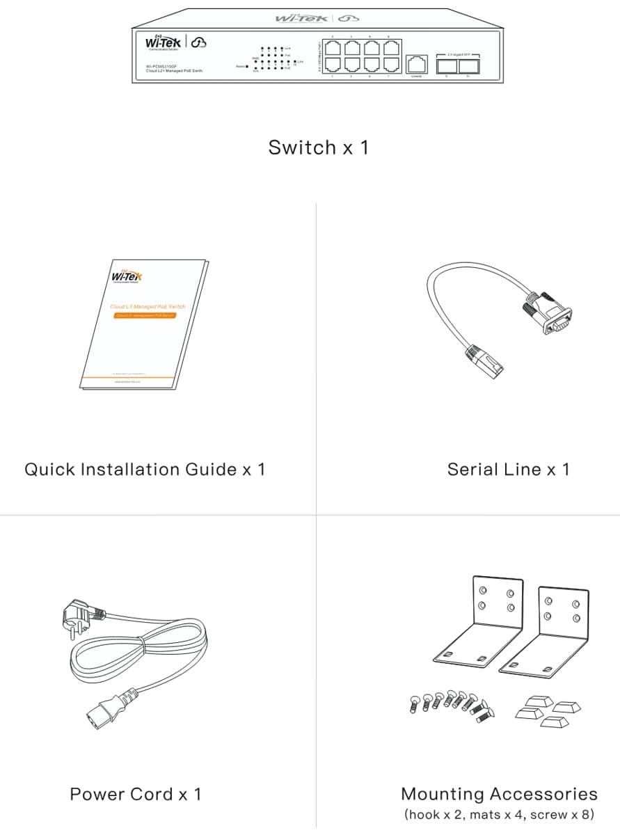 Wi-Tek WI-PCMS328GF V2 Gbit Cloud L2+ PoE Switch