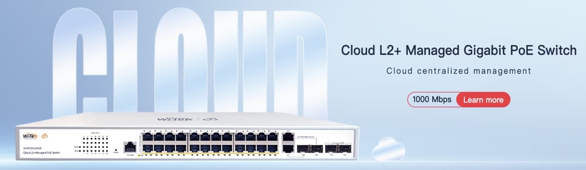 Wi-Tek WI-PCMS328GF V2 Gbit Cloud L2+ PoE Switch