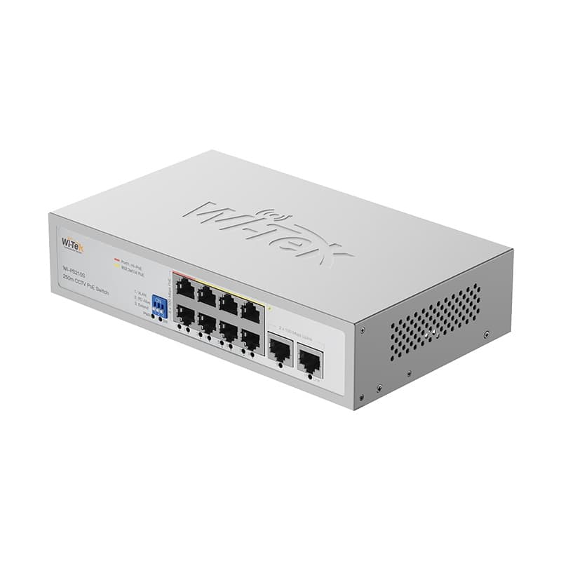 Wi-Tek WI-PS210S (V2) PoE switch, 8x PoE