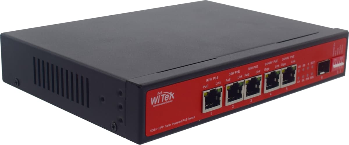 Wi-Tek WI-PS306GF-UPS-15A V2 Solární Gbit PoE Switch