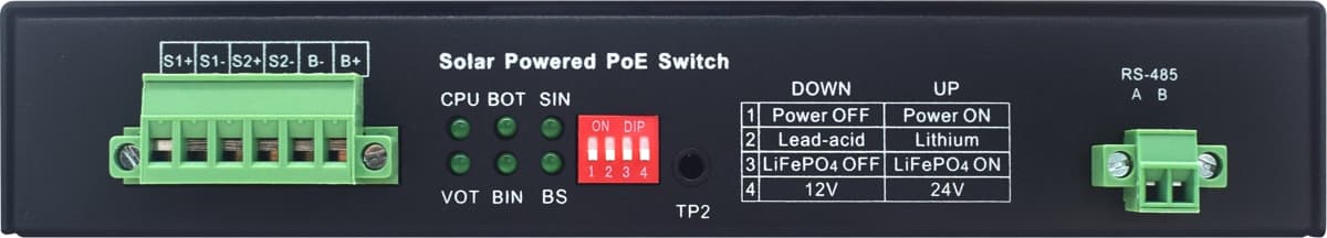 Wi-Tek WI-PS306GF-UPS-15A V2 Solární Gbit PoE Switch