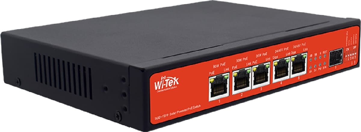 Wi-Tek WI-PS306GF-UPS V4 Solární Gbit PoE Switch