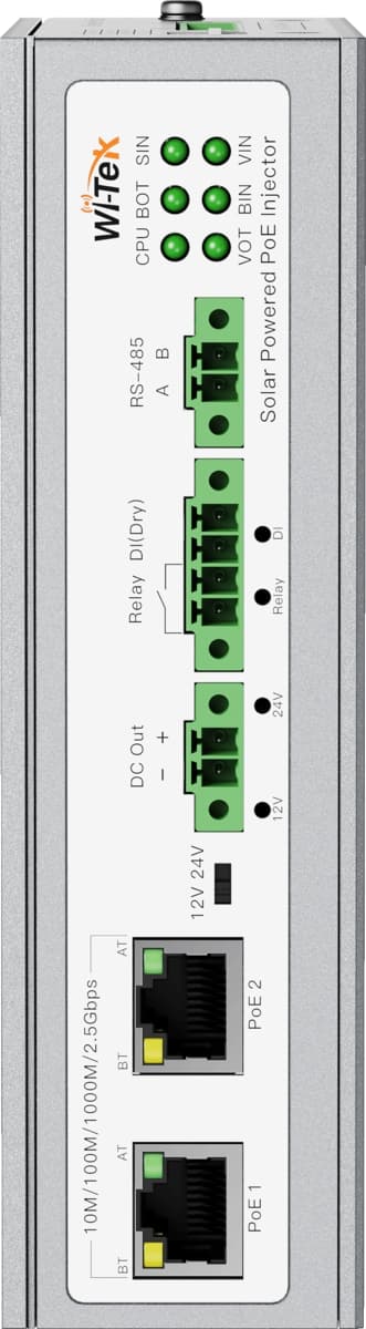 Wi-Tek WI-PS402-UPS-I Solární 2.5G PoE Injektor