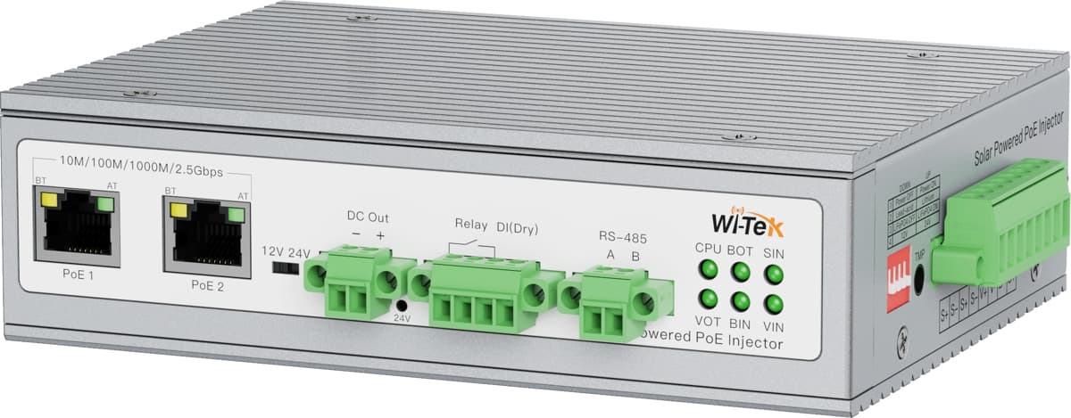 Wi-Tek WI-PS402-UPS-I Solární 2.5G PoE Injektor