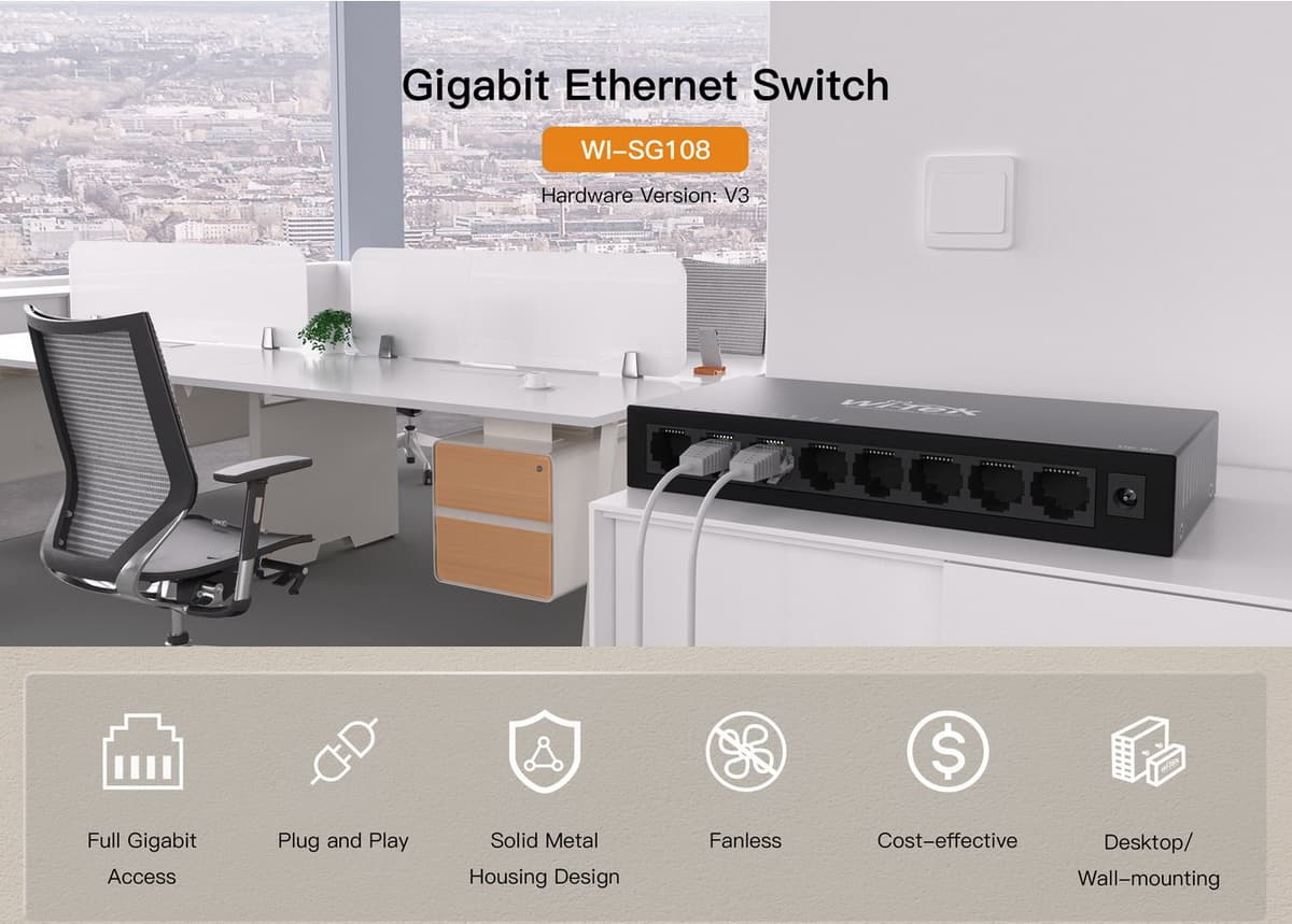 Wi-Tek WI-SG108 (V3) Gigabitový switch