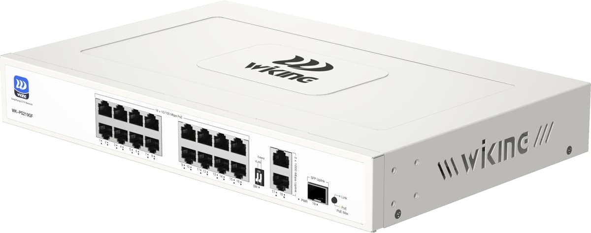 Wiking WK-PS219GF 16x PoE+ Switch, 180W
