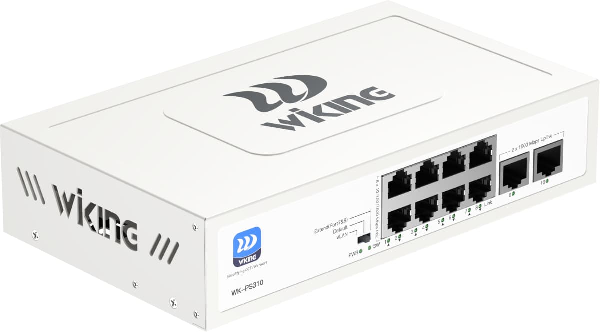 Wiking WK-PS310 PoE switch, 10x LAN/8x PoE, 1Gb, 76W