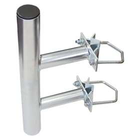 Anténní držák na stožár "T", délka 20cm, výška 50cm, d=60mm s vinkly + 2x třmen s roztečí 100mm