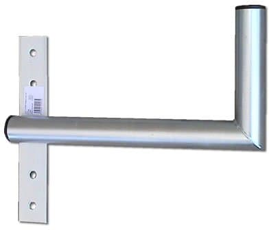 Anténní držák na zeď k oknu "L" délka 40cm, výška 16cm, d=42mm s pásem levý