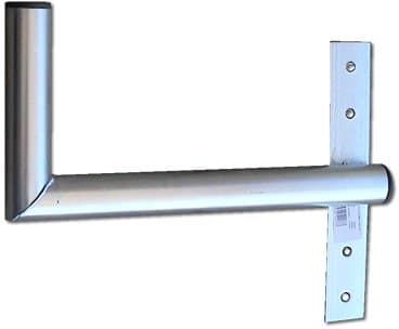 Anténní držák na zeď k oknu "L" délka 40cm, výška 16cm, d=42mm s pásem pravý