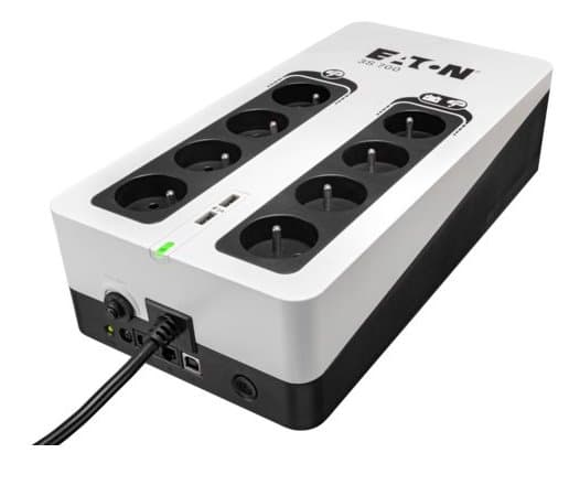 Eaton 3S 700 FR, UPS 700VA / 420W, 8 zásuvek (4 zálohované), USB, 2x USB charge