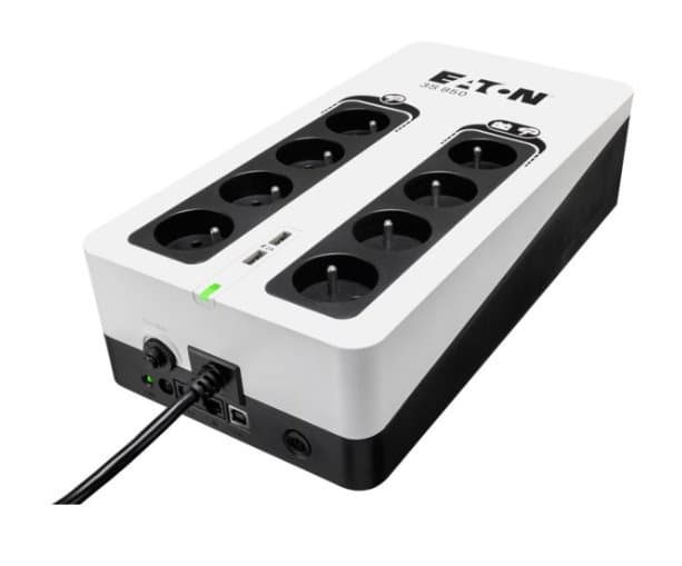 Eaton 3S 850 FR, UPS 850VA / 510W, 8 zásuvek (4 zálohované), USB, 2x USB charge