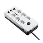 Eaton Protection Box 6 Tel@ USB FR, přepěťová ochrana, 6 zásuvek, 2x USB nabíječka, 1m