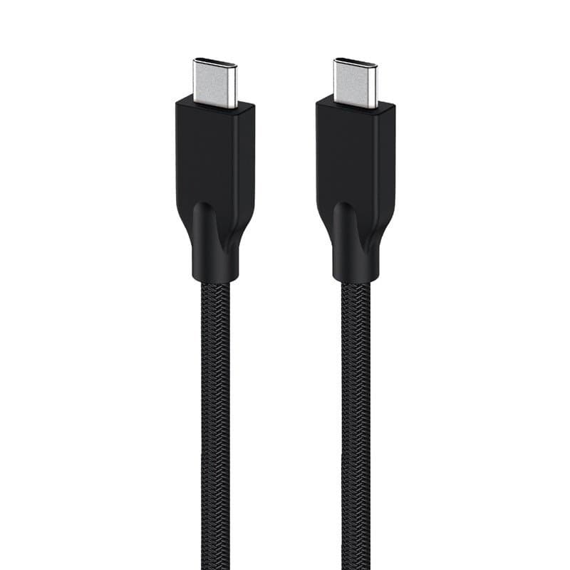 GENIUS nabíjecí kabel ACCC2CC-3A, 100cm, USB-C naUSB-C, 3A, PD60W, opletený,černý