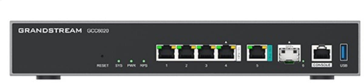 Grandstream GCC6020 all-in-one řešení (VPN router, NGFW, PoE switch a IP PB