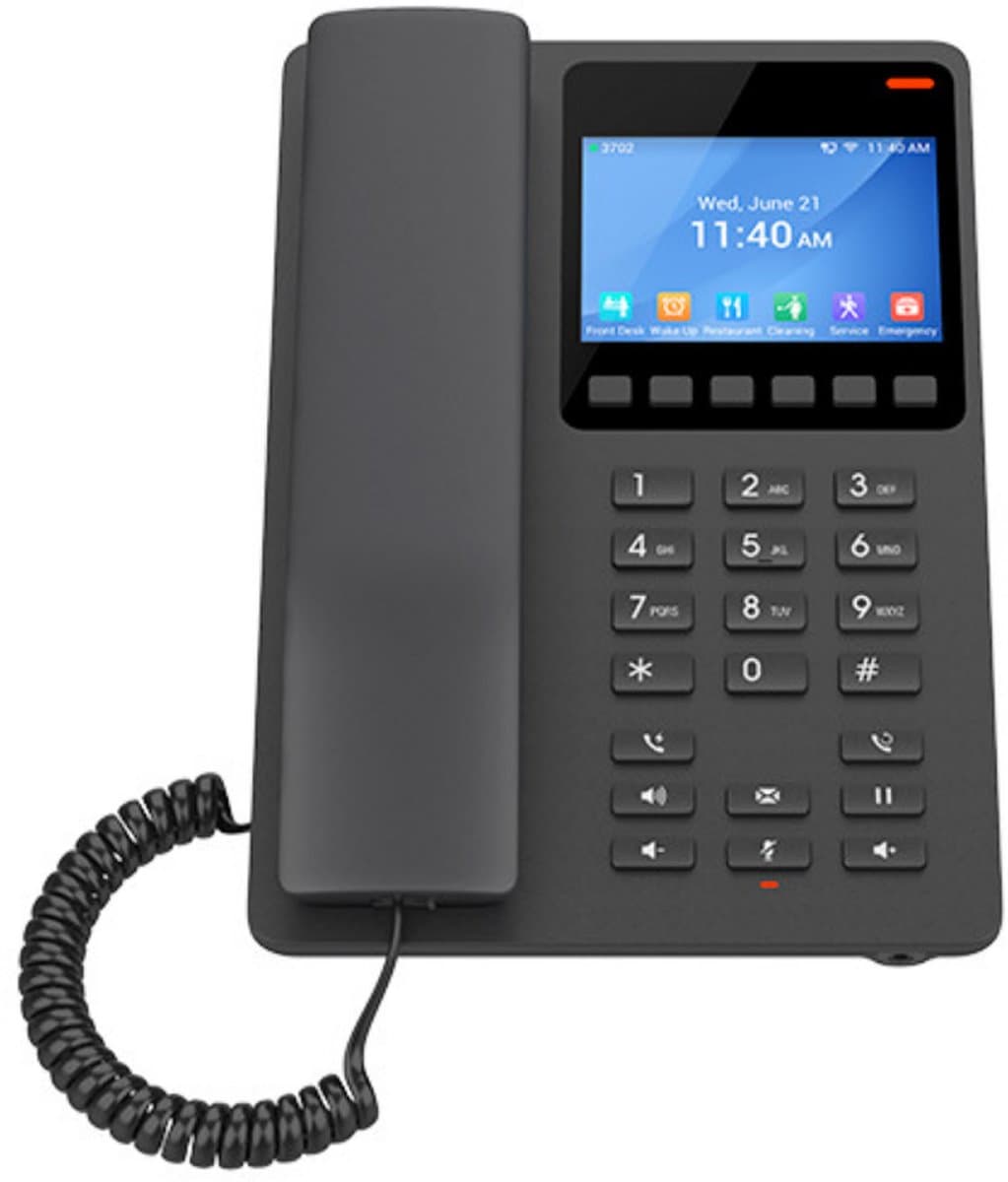 Grandstream GHP631 SIP Hotelový Telefon s Displejem Černý